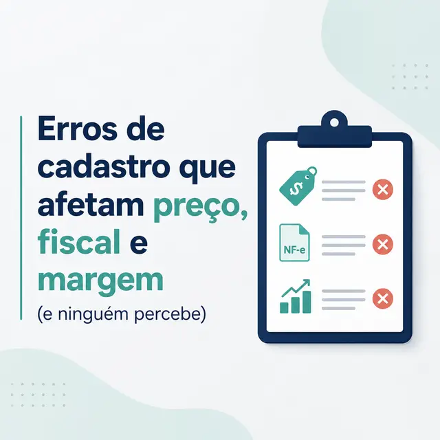 Erros de cadastro que afetam preço, fiscal e margem (e ninguém percebe)