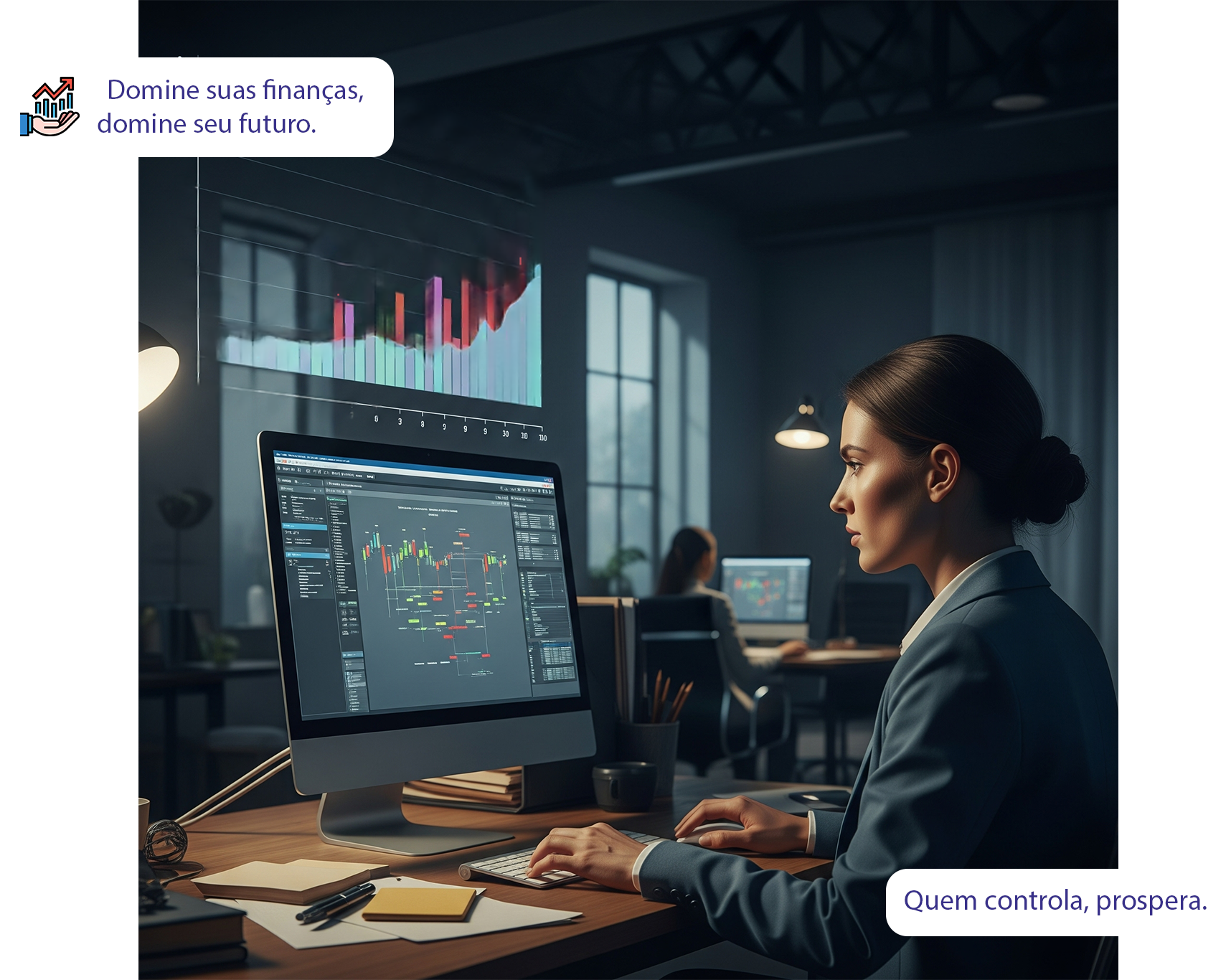 Pessoa analisando finanças